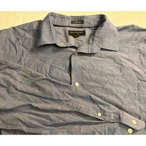 Banana‎ Republic Standard Fit Chambray Shirt Mens Extra Large Blue Long Sleeve